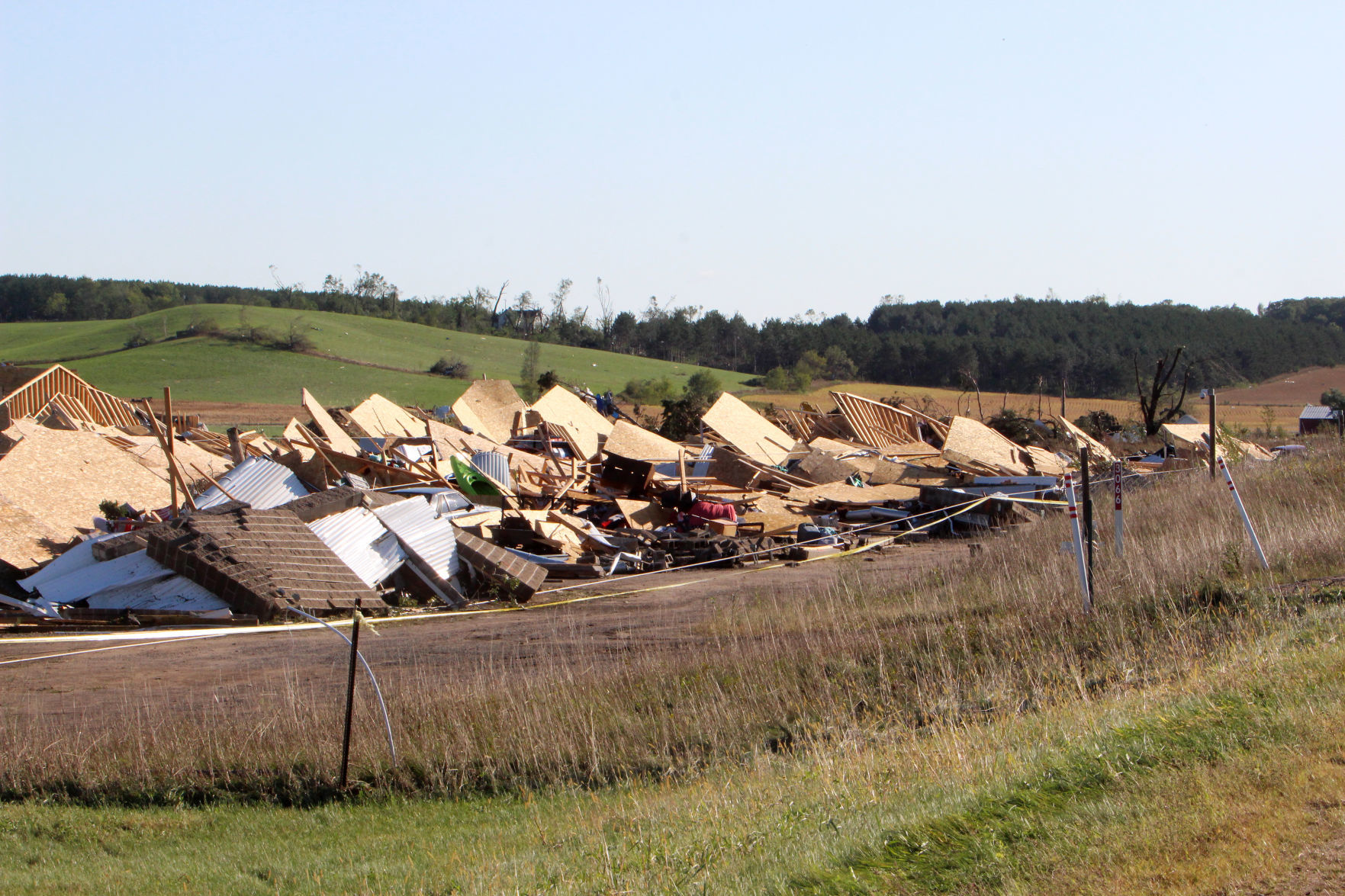 Tornado damage in near Wheaton/Elk Mound 9-25